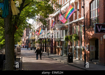 Canal Street, Manchester, England, UK.  Manchesters "Gay Village". Stockfoto