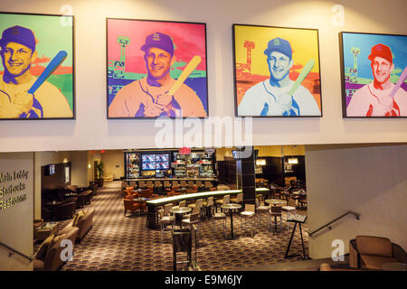 Saint St. Louis Missouri, Hilton St. Louis im Ballpark, Hotelhotels, Unterkunft in Motelhotels, innen, Lobby, Cardinals, Major League Baseballspiele, Stockfoto