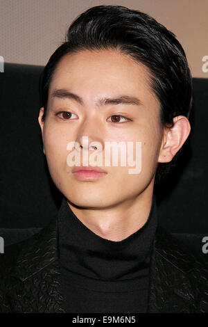 Masaki Suda, 29. Oktober 2014: Tokio, Japan: Schauspieler Masaki Suda besucht die Bühne Begrüßung des Films "Chokolietta" bei TOHO Kinos in Roppongi am 29. Oktober 2014, Tokio, Japan. Die 27. Tokyo International Film Festival ist das größte Kino Festival in Tokio bekleidete vom 23. Oktober bis 31. © Rodrigo Reyes Marin/AFLO/Alamy Live-Nachrichten Stockfoto