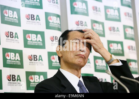 Tokio, Japan. 29. Oktober 2014. Mitsuru Maruo Basketball: Japan Basketball Association Vizepräsident Mitsuru Maruo besucht eine Pressekonferenz nach einer speziellen Vorstandssitzung in Tokio, Japan. © YUTAKA/AFLO SPORT/Alamy Live-Nachrichten Stockfoto