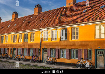 Historischen Arbeiterviertel Wohnsiedlung, Nyboder, Kopenhagen, Dänemark Stockfoto