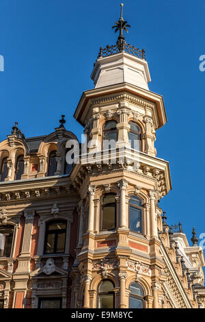 Typische finnische Architektur um 1900, Jugendstil, Helsinki, Finnland Stockfoto