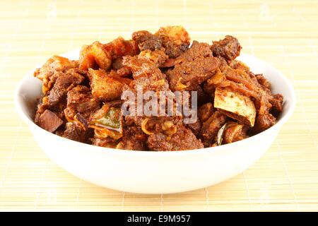 Würzige Fleisch braten. Stockfoto