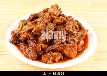 Hammel curry.delicious Kerala Stil Fleischcurry. Es geht auch gut mit Ghee Reis, Appam, Parotta, Puttu und Chappathi. Stockfoto