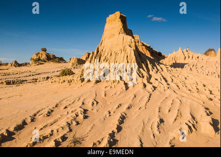 Wände von China, eine Reihe von Lünetten, Mungo National Park, Willandra Lakes Region, New South Wales, Australien Stockfoto