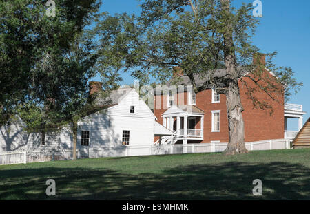 Vereinigte Staaten, Virginia, Appomattox County, Appomattox Court House, National Historical Park, McLean Haus, wo der Krieg endete. Stockfoto