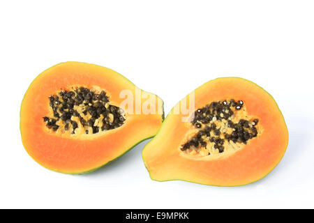 Reife Papaya Frucht (Carica Papaya) Stockfoto