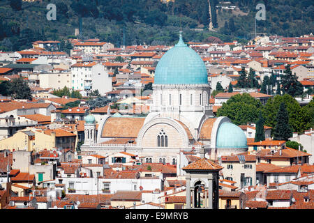 Synagoge in Florenz Italien Stockfoto