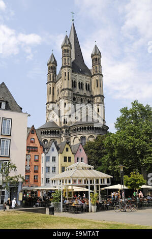 Groß St. Martin Kirche, Köln Stockfoto