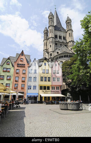 Groß St. Martin Kirche, Köln Stockfoto