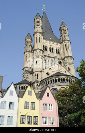 Groß St. Martin Kirche, Köln Stockfoto