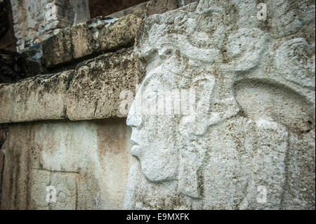 Reliefs an Ruinen von Palenque, Mexiko Stockfoto