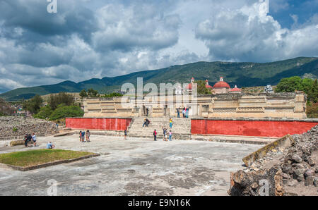 Ruinen von Mitla, Oaxaca, Mexiko Stockfoto