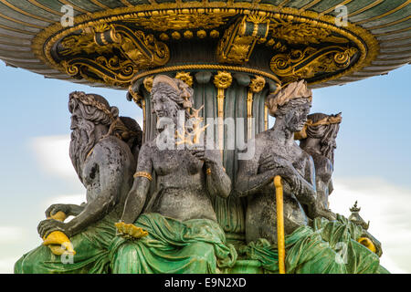 Fontaines De La Concorde, Paris, Frankreich Stockfoto