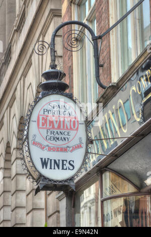 El Vino Wine Bar Fleet Street Stockfoto