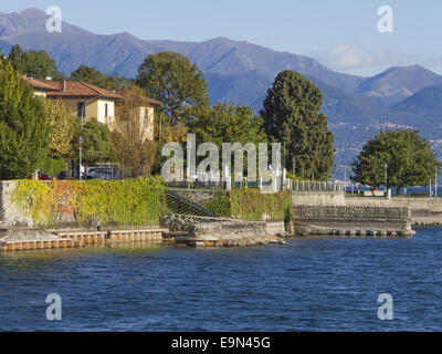 Belgirate bin Lago Maggiore Stockfoto