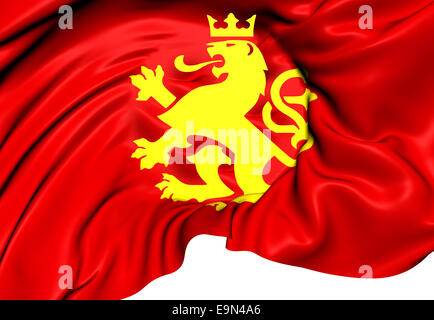 Ethnischen mazedonischen Lion Flagge Stockfoto