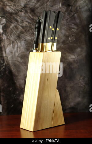 Messerblock Stockfoto