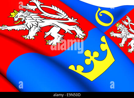 Flagge der Region Hradec Kralove Stockfoto