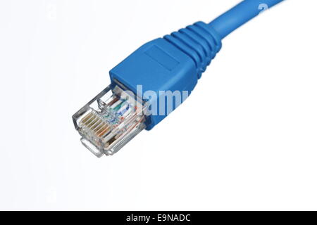Blaues Netz-Stecker Stockfoto