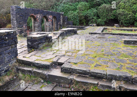 Die Ruinen der Errwood Hall in das Goyt Tal, Derbyshire. Stockfoto