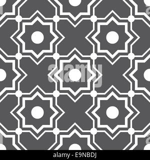 Abstrakte geometrische Musterdesign mit grauem Hintergrund Stockfoto