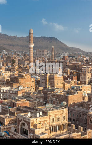 Panorama von Sanaa, Jemen Stockfoto