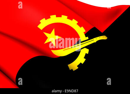 Flagge Angolas Stockfoto