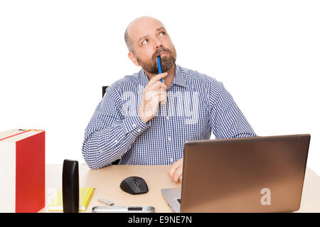 denkender Mensch Stockfoto