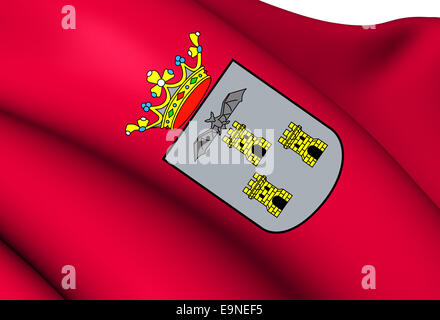 Flagge von Albacete Stockfoto