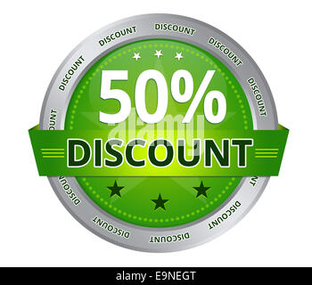 50 Prozent Rabatt Stockfoto