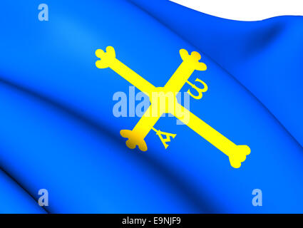 Fürstentum Asturien Flagge Stockfoto