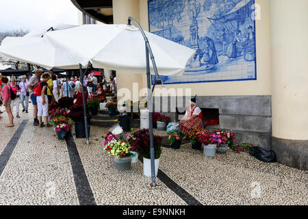 Funchal-Marktstand Stockfoto