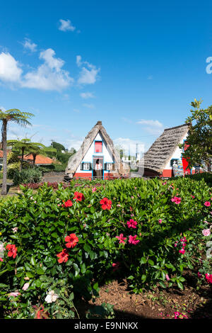 Traditionelles Haus, Santana, Madeira, Kanarische Inseln Stockfoto