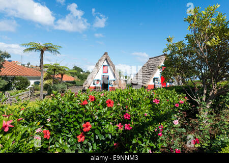 Traditionelles Haus, Santana, Madeira, Kanarische Inseln Stockfoto