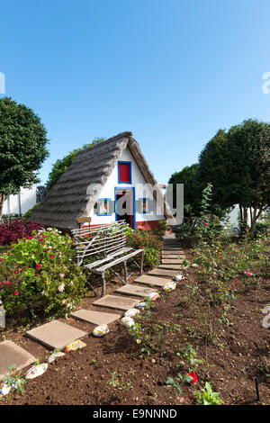 Traditionelles Haus, Santana, Madeira, Kanarische Inseln Stockfoto