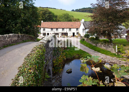 Exmoor Nationalpark - Lorna Doone Farm im Dorf Malmsmead, Devon UK Stockfoto