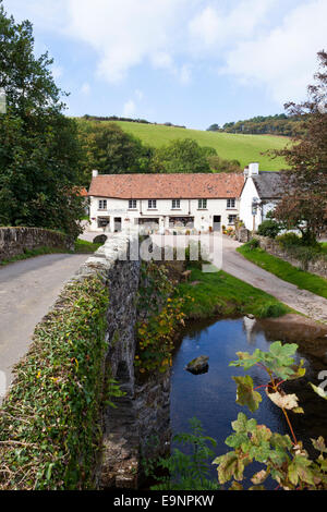 Exmoor Nationalpark - Lorna Doone Farm im Dorf Malmsmead, Devon UK Stockfoto