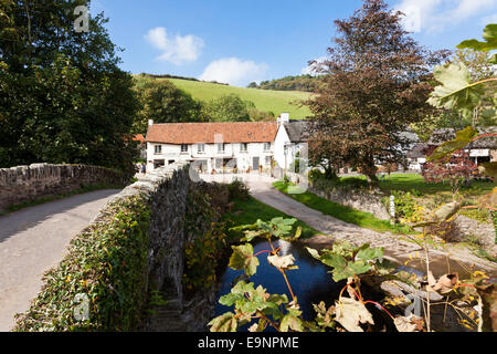 Exmoor Nationalpark - Lorna Doone Farm im Dorf Malmsmead, Devon UK Stockfoto