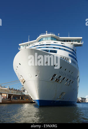 Der Bug der MS Silja Serenade, ein Kreuzfahrtfähre Segeln auf der Route Helsinki, Finnland und Schweden, verbindet. Stockfoto