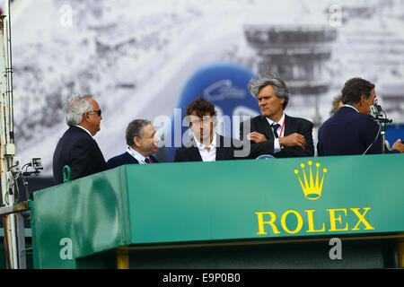 Le Mans, Frankreich. 24. Juni 2014. 24 Stunden Rennen von Le Mans Endurance. FERNANDO ALONSO (SPA) F1 FERRARI WERKSFAHRER führt den Vorsitz über den START des LE MANS 24 Stunden © Aktion Plus Sport/Alamy Live-Nachrichten Stockfoto