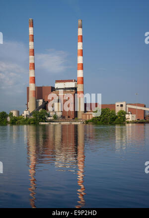 Kohle zur Stromerzeugung für Detroit Bereich genutzt Stockfoto