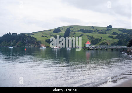 Akaroa Harbour, Südinsel, Neuseeland Stockfoto