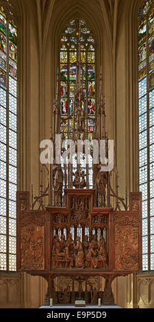 Heiliges Blut Altarbild, St. James Church, Rothenburg Ob der Tauber, Bavaria, Germany Stockfoto