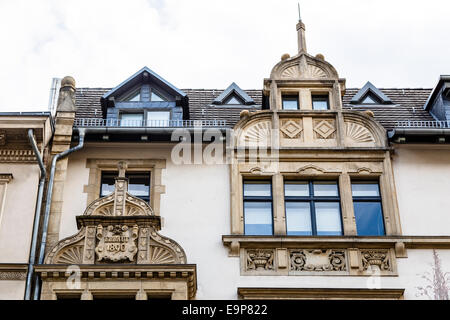 Detail des Jugendstils (Jugendstil) Gebäude Fassade, Berlin Deutschland Stockfoto
