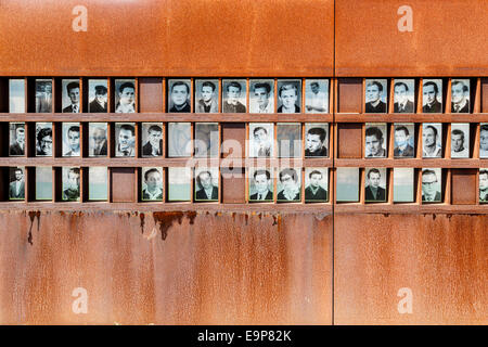 Fenster der Erinnerung, Berlin Wall Memorial Park, Mitte, Berlin.  Erinnert an Opfer der Berliner Mauer Stockfoto