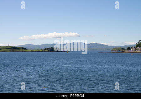 Oban-Hafen und den Sound Kerrera Stockfoto