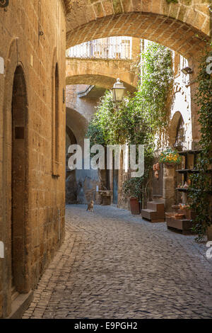 Mittelalterliche Gasse, Orvieto, Italien Stockfoto