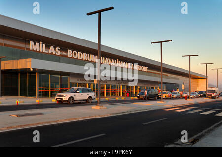 Bodrum, Milas Airport (BJV) International Terminal eröffnet 2013 in Provinz Mugla, Türkei. Stockfoto