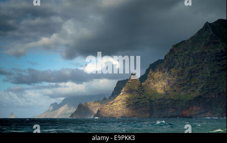 Küste in der Nähe von Punta del Hidalgo, Teneriffa, Kanarische Inseln Stockfoto